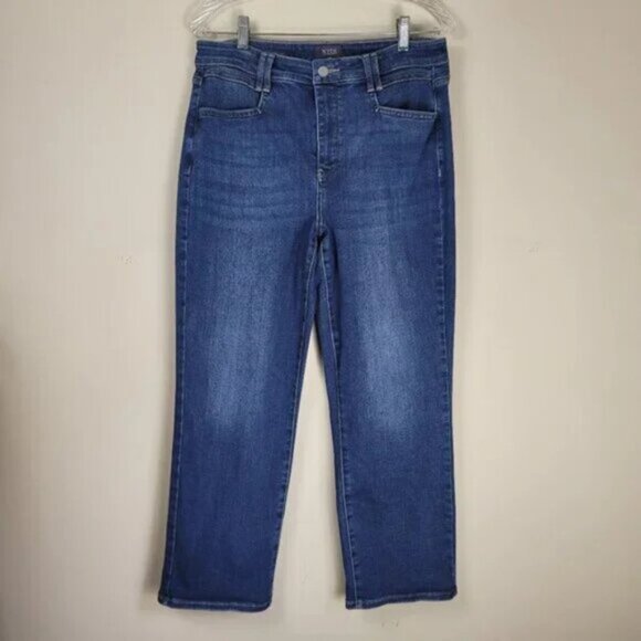 NYDJ Relaxed Straight Jeans Lift Tuck Technology Medium Wash - Picture 4 of 13